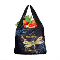 As Long As I Breathe You'll Be Remembered Grocery Bag Dragonflies Memorial - Polynesian Pattern LT14 1-pack One Size Black - Polynesian Pride