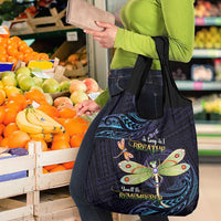 As Long As I Breathe You'll Be Remembered Grocery Bag Dragonflies Memorial - Polynesian Pattern LT14 - Polynesian Pride