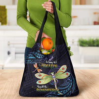 As Long As I Breathe You'll Be Remembered Grocery Bag Dragonflies Memorial - Polynesian Pattern LT14 - Polynesian Pride