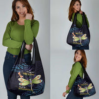 As Long As I Breathe You'll Be Remembered Grocery Bag Dragonflies Memorial - Polynesian Pattern LT14 - Polynesian Pride