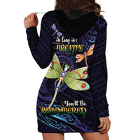 As Long As I Breathe You'll Be Remembered Hoodie Dress Dragonflies Memorial - Polynesian Pattern LT14 - Polynesian Pride