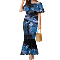 Polynesian Memorial Family Matching Mermaid Dress and Hawaiian Shirt Hummingbirds Appear When Angels Are Near LT14