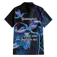 Polynesian Memorial Family Matching Tank Maxi Dress and Hawaiian Shirt Hummingbirds Appear When Angels Are Near LT14
