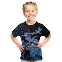 Polynesian Memorial Kid T Shirt Hummingbirds Appear When Angels Are Near LT14