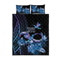 Polynesian Memorial Quilt Bed Set Hummingbirds Appear When Angels Are Near LT14 - Polynesian Pride