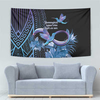 Polynesian Memorial Tapestry Hummingbirds Appear When Angels Are Near LT14