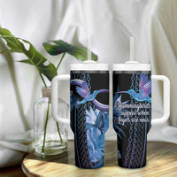 Polynesian Memorial Tumbler With Handle Hummingbirds Appear When Angels Are Near LT14 - Polynesian Pride