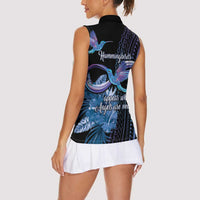 Polynesian Memorial Women Sleeveless Polo Shirt Hummingbirds Appear When Angels Are Near LT14