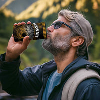 Hawaii 4 in 1 Can Cooler Tumbler Kakau Warrior Helmet Gradient Gold Polynesian