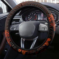 Red Polynesia Steering Wheel Cover Shark Tattoo With Polynesian Plumeria LT14 - Polynesian Pride
