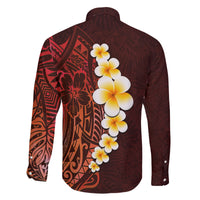 Red Tropical Plumeria With Galaxy Polynesian Art Family Matching Tank Maxi Dress and Hawaiian Shirt LT14 - Polynesian Pride