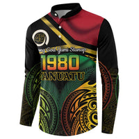 Vanuatu 1980 Button Sweatshirt Hapi 45 Yia Indipendens Anivesari LT14 - Polynesian Pride
