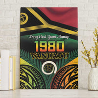 Vanuatu 1980 Canvas Wall Art Hapi 45 Yia Indipendens Anivesari LT14 Without Frame Black - Polynesian Pride