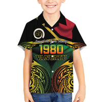Vanuatu 1980 Family Matching Off Shoulder Maxi Dress and Hawaiian Shirt Hapi 45 Yia Indipendens Anivesari