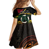 Vanuatu 1980 Family Matching Short Sleeve Bodycon Dress and Hawaiian Shirt Hapi 45 Yia Indipendens Anivesari