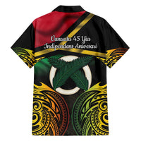 Vanuatu 1980 Family Matching Short Sleeve Bodycon Dress and Hawaiian Shirt Hapi 45 Yia Indipendens Anivesari