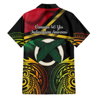 Vanuatu 1980 Family Matching Summer Maxi Dress and Hawaiian Shirt Hapi 46 Yia Indipendens Anivesari LT14 - Polynesian Pride