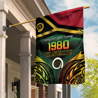 Vanuatu 1980 Garden Flag Hapi 45 Yia Indipendens Anivesari LT14 House Flag Black - Polynesian Pride