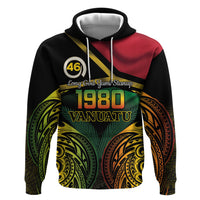 Vanuatu 1980 Hoodie Hapi 46 Yia Indipendens Anivesari LT14 Pullover Hoodie Black - Polynesian Pride