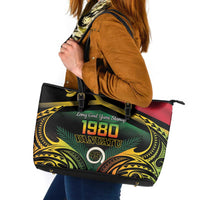 Vanuatu 1980 Leather Tote Bag Hapi 46 Yia Indipendens Anivesari LT14 Black - Polynesian Pride