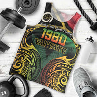 Vanuatu 1980 Men Tank Top Hapi 45 Yia Indipendens Anivesari LT14 - Polynesian Pride