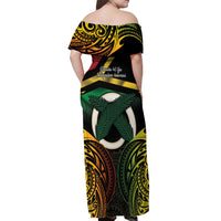 Vanuatu 1980 Off Shoulder Maxi Dress Hapi 46 Yia Indipendens Anivesari LT14 - Polynesian Pride