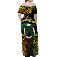 Vanuatu 1980 Off Shoulder Maxi Dress Hapi 45 Yia Indipendens Anivesari