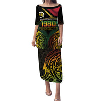 Vanuatu 1980 Puletasi Hapi 46 Yia Indipendens Anivesari LT14 Long Dress Black - Polynesian Pride