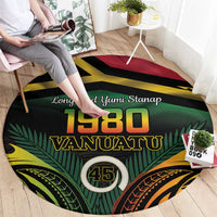 Vanuatu 1980 Round Carpet Hapi 46 Yia Indipendens Anivesari LT14 - Polynesian Pride