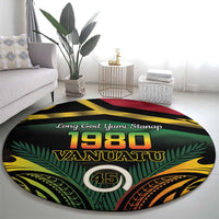 Vanuatu 1980 Round Carpet Hapi 46 Yia Indipendens Anivesari LT14 - Polynesian Pride