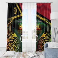 Vanuatu 1980 Window Curtain Hapi 45 Yia Indipendens Anivesari LT14 - Polynesian Pride
