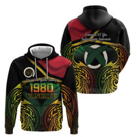 Vanuatu 1980 Zip Hoodie Hapi 46 Yia Indipendens Anivesari LT14 - Polynesian Pride