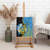 Tuvalu Independence Day Canvas Wall Art Manuia te tutokotasi o Tuvaluan Dolphin Tattoo LT14 - Polynesian Pride
