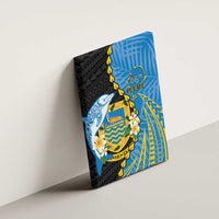Tuvalu Independence Day Canvas Wall Art Manuia te tutokotasi o Tuvaluan Dolphin Tattoo LT14 - Polynesian Pride