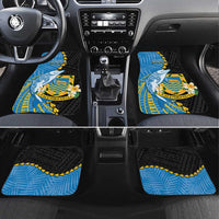 Tuvalu Independence Day Car Mats Manuia te tutokotasi o Tuvaluan Dolphin Tattoo LT14 Set 4pcs Blue - Polynesian Pride