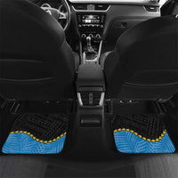 Tuvalu Independence Day Car Mats Manuia te tutokotasi o Tuvaluan Dolphin Tattoo LT14 Set 2pcs - Back Blue - Polynesian Pride
