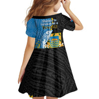Tuvalu Independence Day Family Matching Long Sleeve Bodycon Dress and Hawaiian Shirt Manuia te tutokotasi o Tuvaluan Dolphin Tattoo LT14 - Polynesian Pride