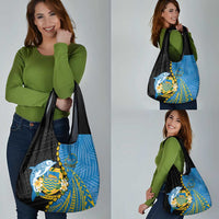Tuvalu Independence Day Grocery Bag Manuia te tutokotasi o Tuvaluan Dolphin Tattoo LT14 - Polynesian Pride