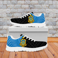 Personalised Tuvalu Independence Day Sneakers Manuia te tutokotasi o Tuvaluan Map