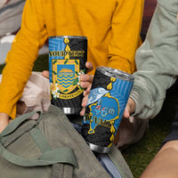 Tuvalu Independence Day Tumbler Cup Manuia te tutokotasi o Tuvaluan Dolphin Tattoo LT14 - Polynesian Pride