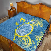 Personalised Palau Independence Day Quilt Belau Coat Of Arms Polynesian Curve Style