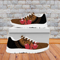 Personalised Fiji Day Sneakers Fijian Tapa Pattern Mix Tagimoucia - Brown Version