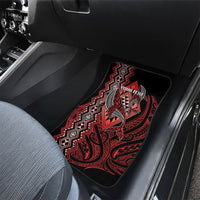 Aotearoa Iwi Ngapuhi Personalised Car Mats NZ Maori Humpback Whale Taniko Motifs LT14 - Polynesian Pride