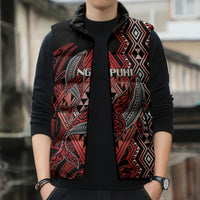 Aotearoa Iwi Ngapuhi Personalised Sleeveless Puffer Jacket NZ Maori Humpback Whale Taniko Motifs LT14 - Polynesian Pride