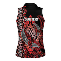 Aotearoa Iwi Ngapuhi Personalised Women Sleeveless Polo Shirt NZ Maori Humpback Whale Taniko Motifs LT14 - Polynesian Pride