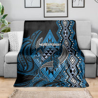 Aotearoa Iwi Ngati Porou Blanket NZ Maori Humpback Whale Taniko Motifs LT14 - Polynesian Pride