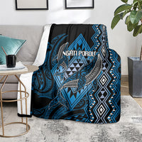 Aotearoa Iwi Ngati Porou Blanket NZ Maori Humpback Whale Taniko Motifs LT14 - Polynesian Pride
