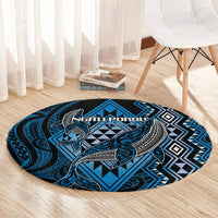 Aotearoa Iwi Ngati Porou Round Carpet NZ Maori Humpback Whale Taniko Motifs LT14 - Polynesian Pride