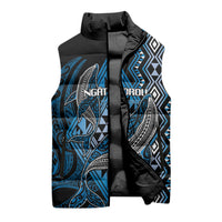 Aotearoa Iwi Ngati Porou Personalised Sleeveless Puffer Jacket NZ Maori Humpback Whale Taniko Motifs LT14 - Polynesian Pride
