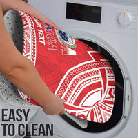Samoa Rugby Custom Bathroom Set Toa Samoa Pacific Sporty Red - Polynesian Pride